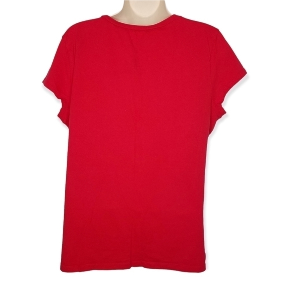 Disney Red Graphic T-Shirt Angry Mickey Short Sleeve Juniors XXL (19) - Picture 4 of 6